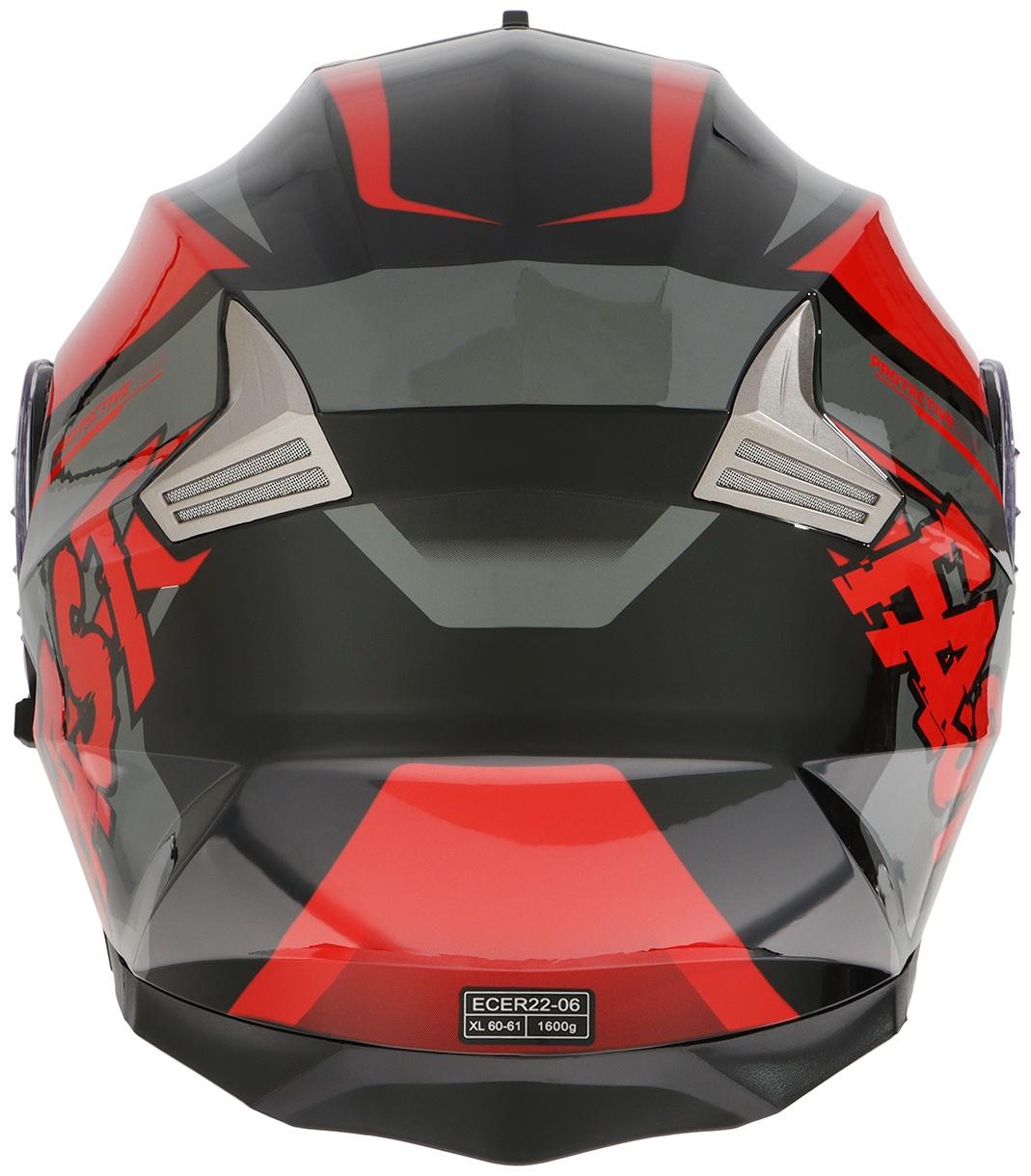 Шлем модуляр с двумя визорами, размер XL (60-61), модель - BLD-160E, черно-красный