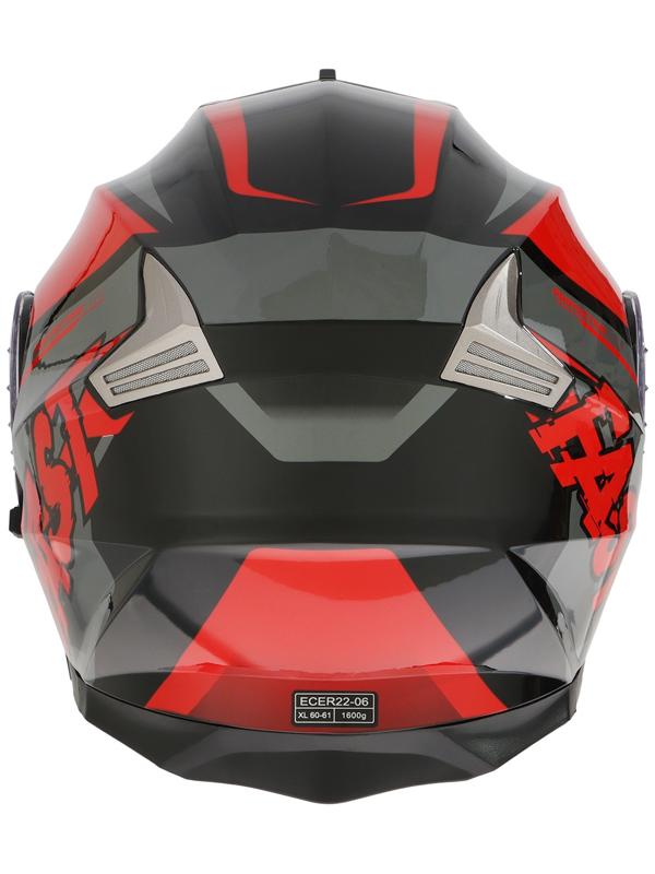 Шлем модуляр с двумя визорами, размер XL (60-61), модель - BLD-160E, черно-красный