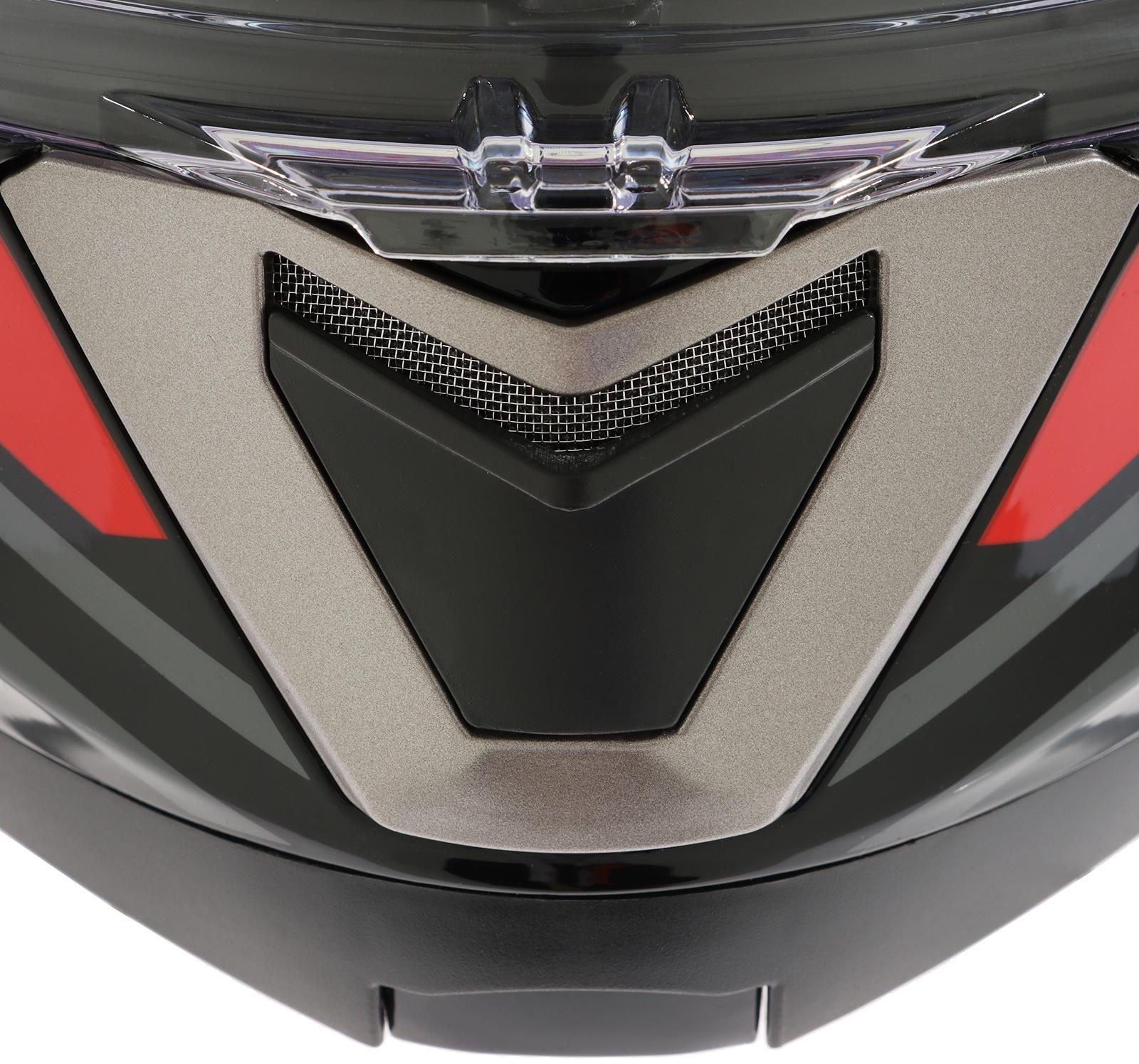 Шлем модуляр с двумя визорами, размер XXL (61), модель - BLD-160E, черно-красный