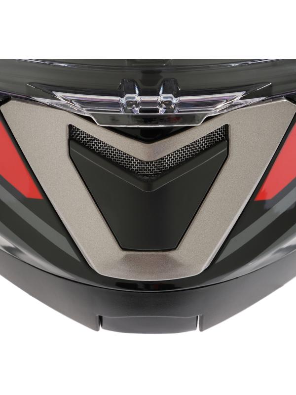 Шлем модуляр с двумя визорами, размер XXL (61), модель - BLD-160E, черно-красный