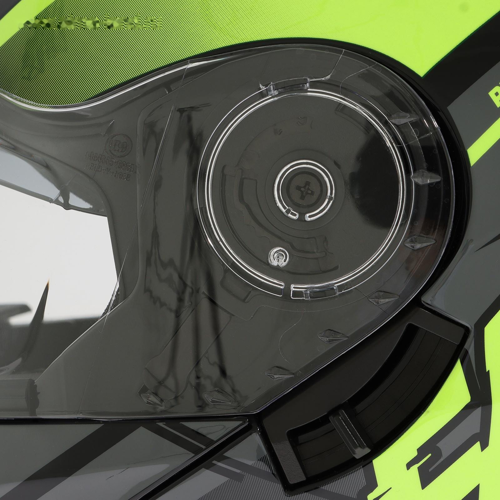 Шлем модуляр с двумя визорами, размер M (57-58), модель - BLD-160E, черно-желтый