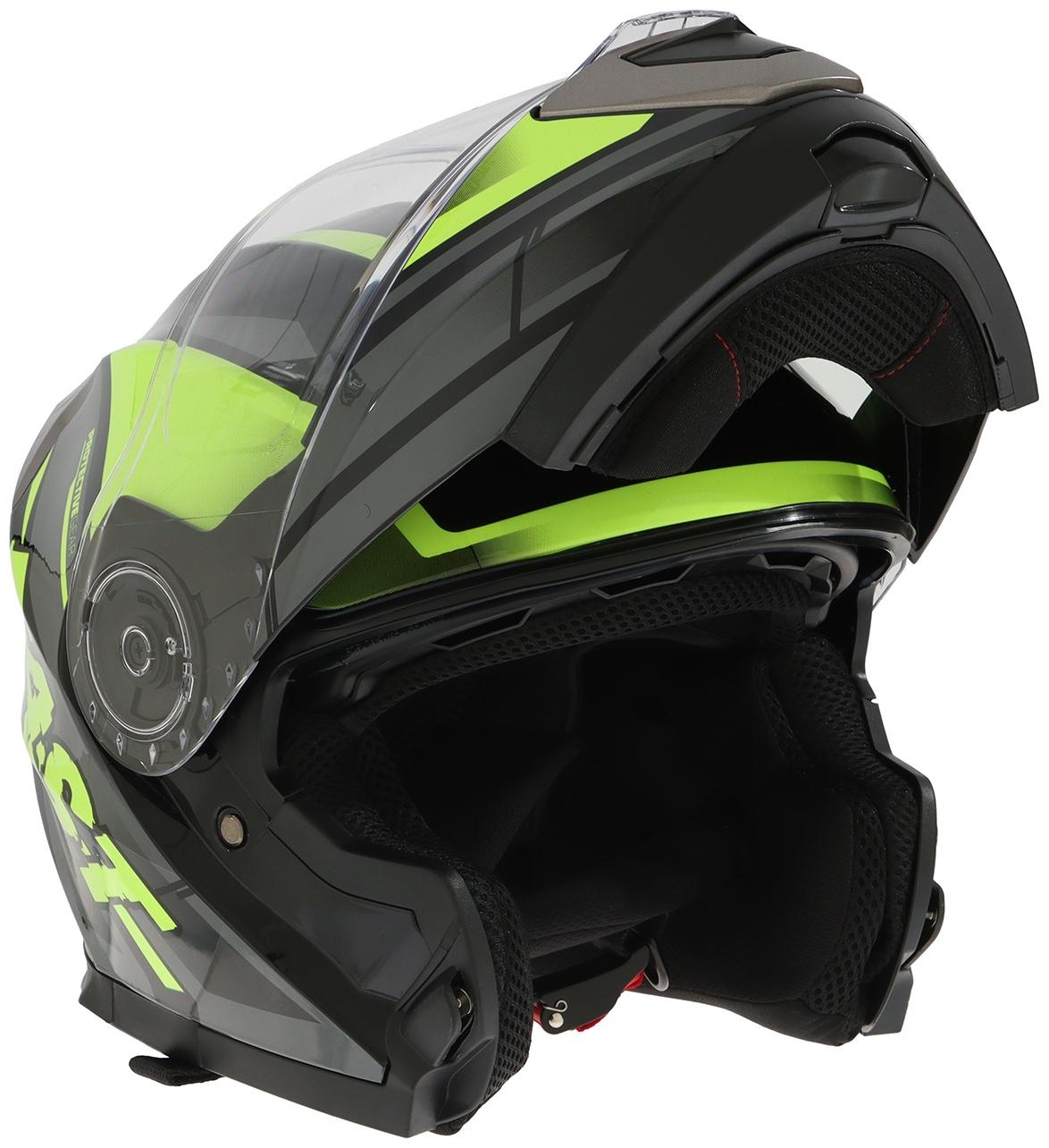 Шлем модуляр с двумя визорами, размер M (57-58), модель - BLD-160E, черно-желтый