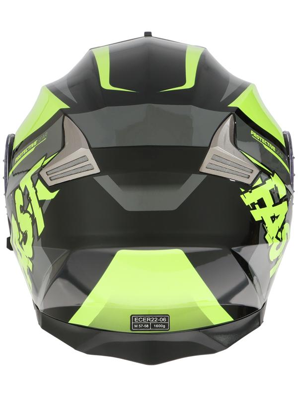 Шлем модуляр с двумя визорами, размер M (57-58), модель - BLD-160E, черно-желтый