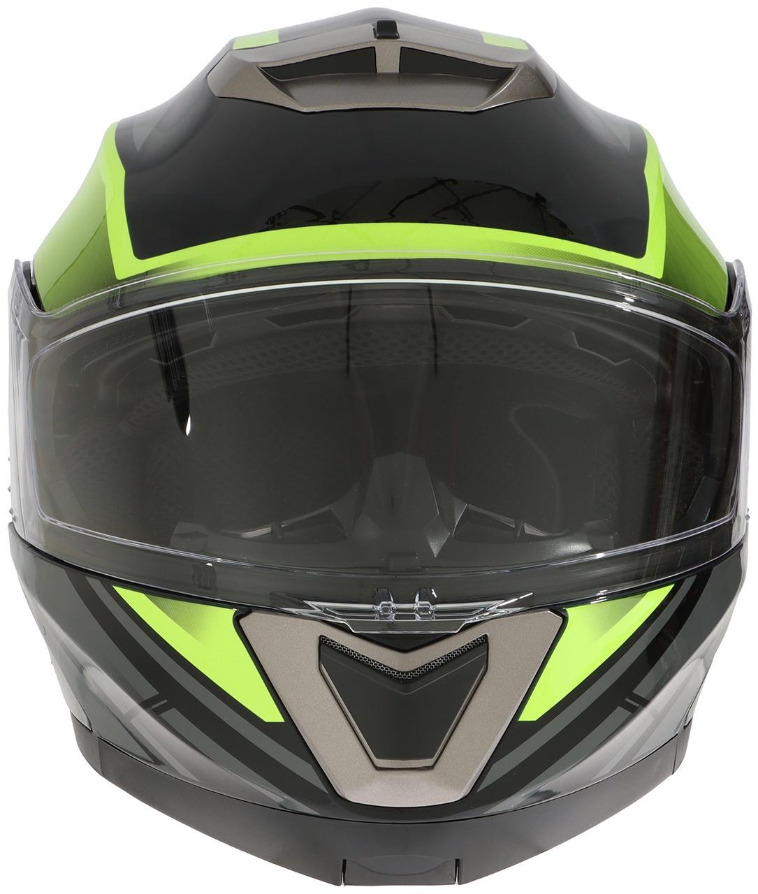 Шлем модуляр с двумя визорами, размер L (59-60), модель - BLD-160E, черно-желтый