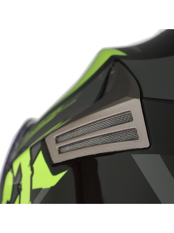 Шлем модуляр с двумя визорами, размер L (59-60), модель - BLD-160E, черно-желтый