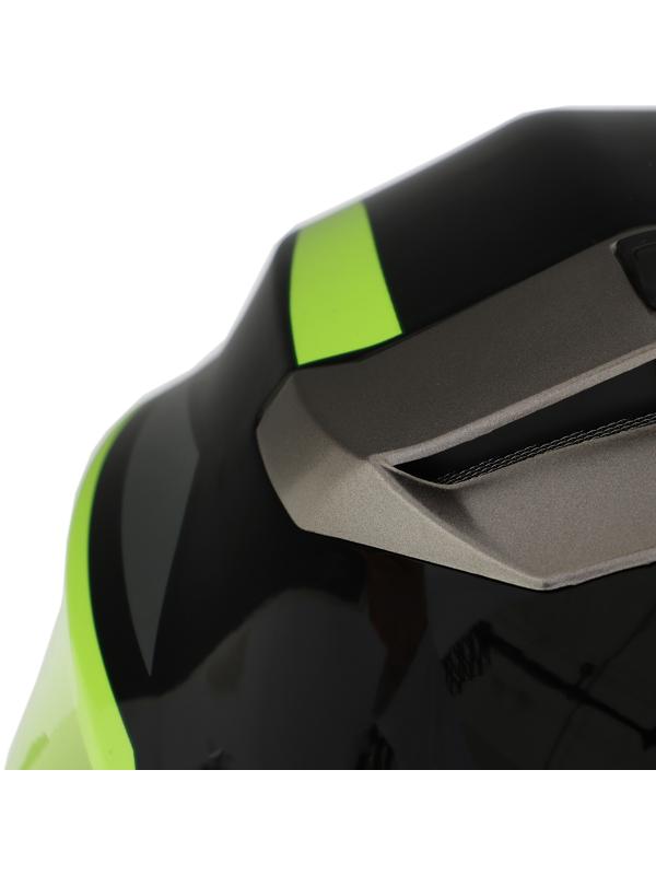 Шлем модуляр с двумя визорами, размер L (59-60), модель - BLD-160E, черно-желтый