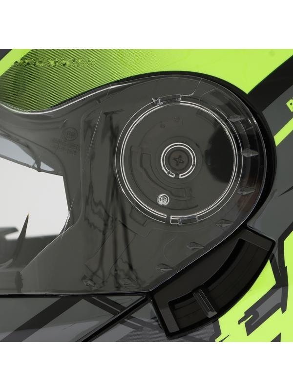 Шлем модуляр с двумя визорами, размер XL (60-61), модель - BLD-160E, черно-желтый