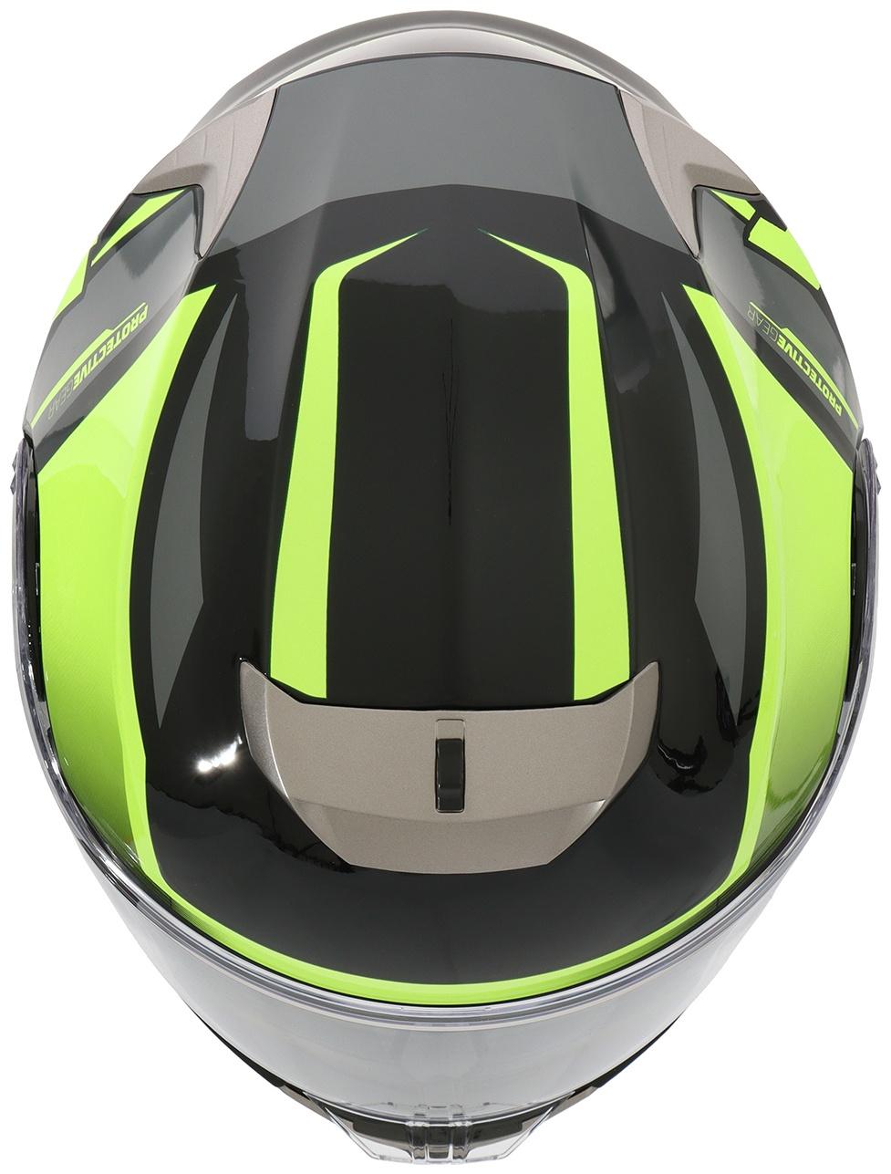 Шлем модуляр с двумя визорами, размер XXL (61), модель - BLD-160E, черно-желтый