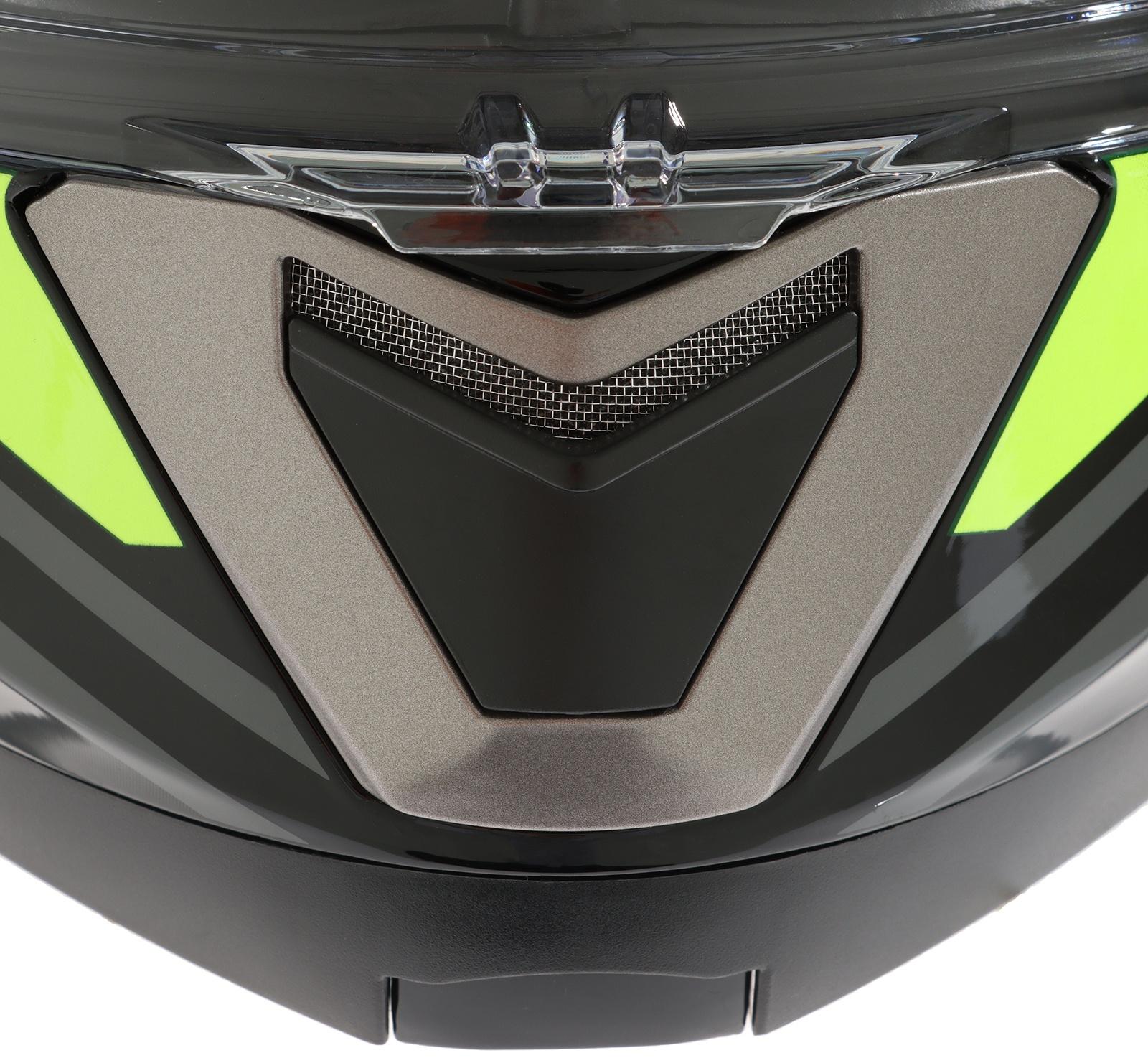 Шлем модуляр с двумя визорами, размер XXL (61), модель - BLD-160E, черно-желтый