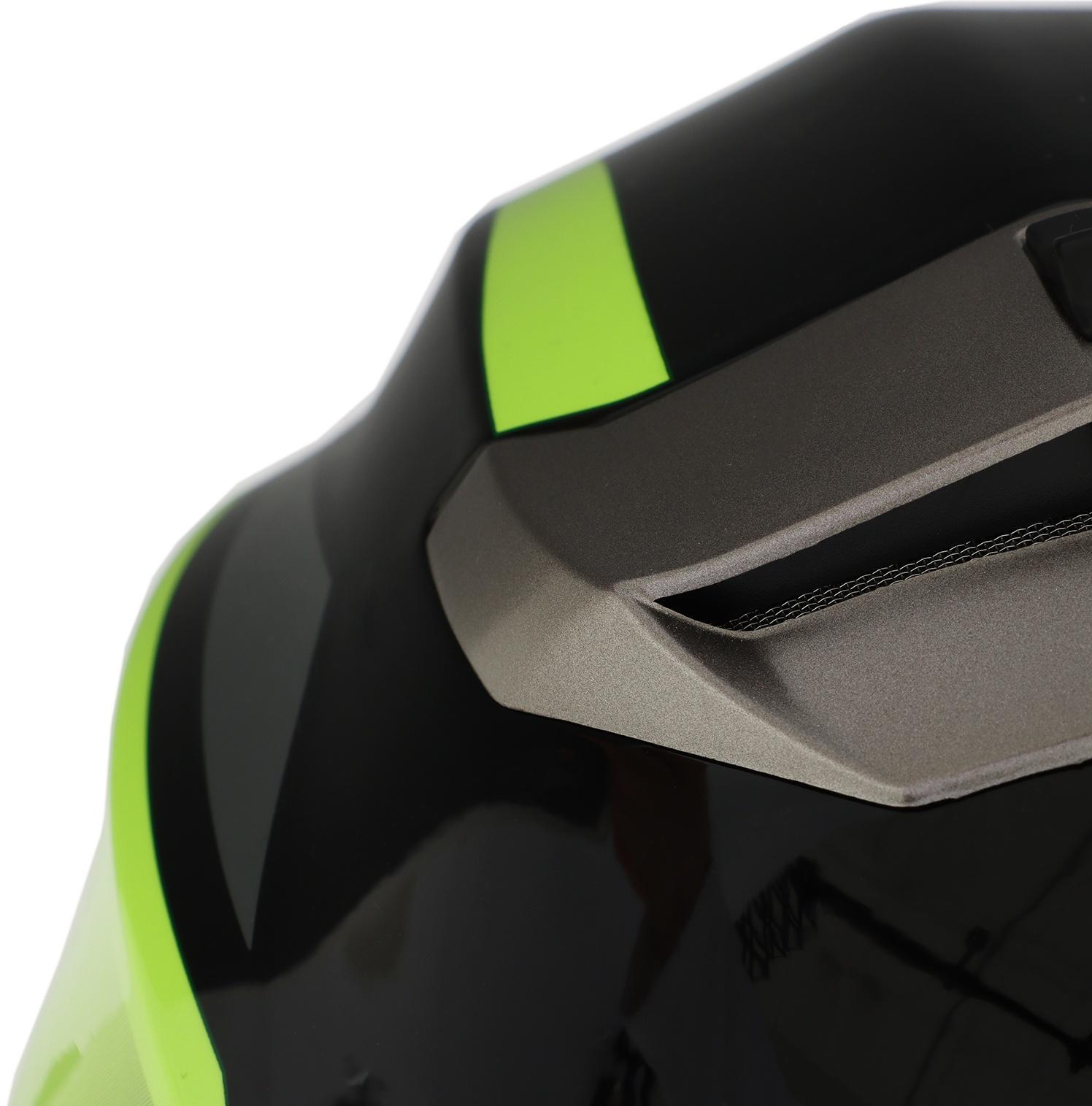 Шлем модуляр с двумя визорами, размер XXL (61), модель - BLD-160E, черно-желтый