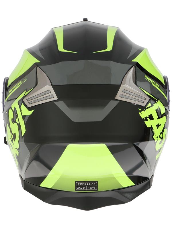 Шлем модуляр с двумя визорами, размер XXL (61), модель - BLD-160E, черно-желтый