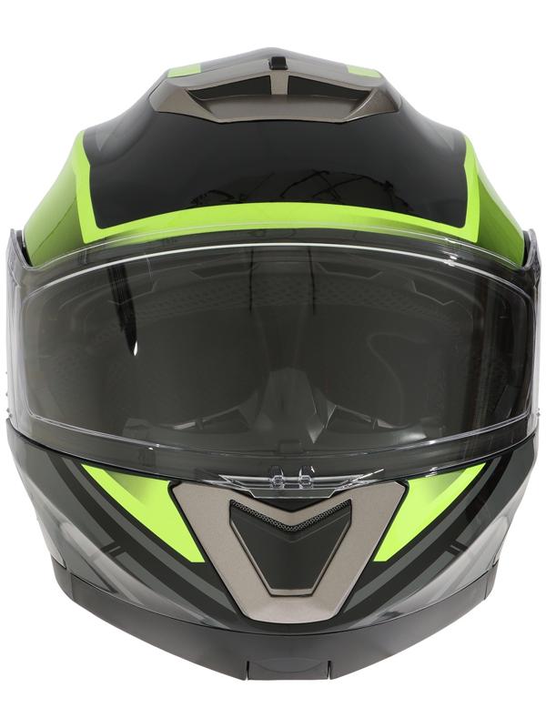 Шлем модуляр с двумя визорами, размер XXL (61), модель - BLD-160E, черно-желтый