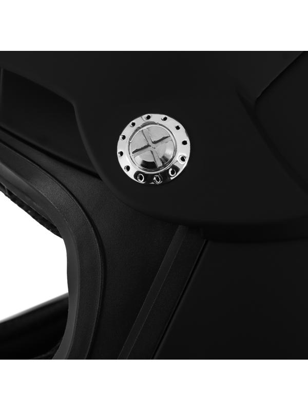 Шлем кроссовый, размер XL (60-61), модель - BLD-819-7, черный матовый