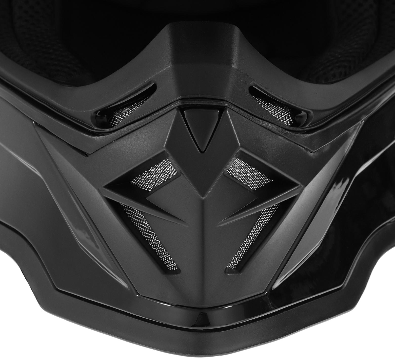 Шлем кроссовый, размер L (59-60), модель - BLD-819-7, черный глянцевый