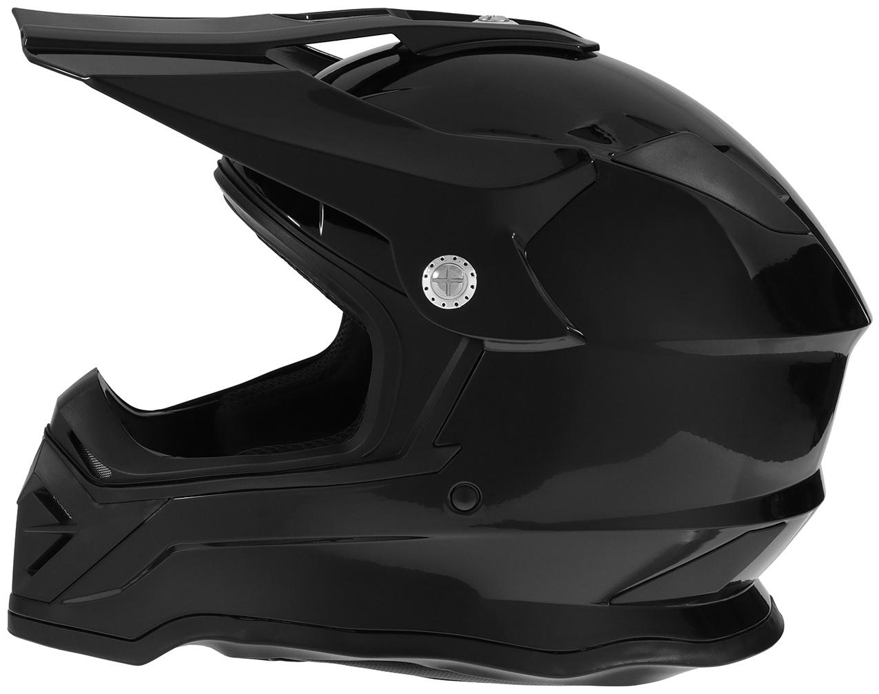 Шлем кроссовый, размер L (59-60), модель - BLD-819-7, черный глянцевый