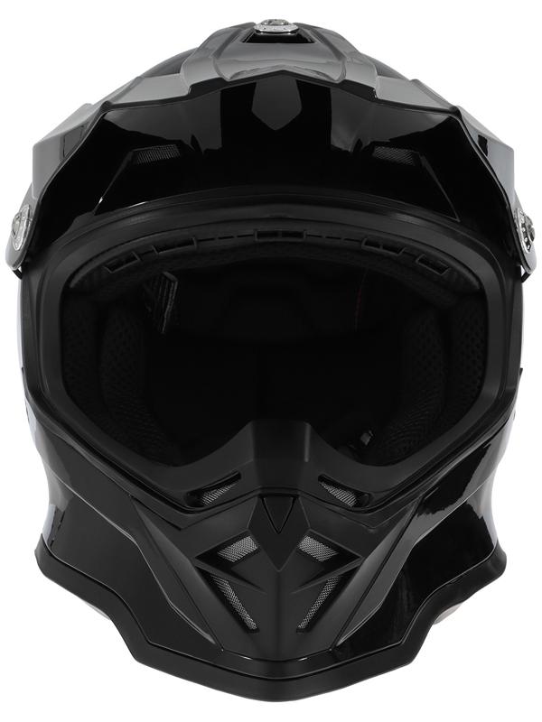 Шлем кроссовый, размер XL (60-61), модель - BLD-819-7, черный глянцевый