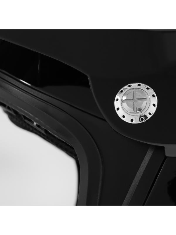 Шлем кроссовый, размер XL (60-61), модель - BLD-819-7, черный глянцевый