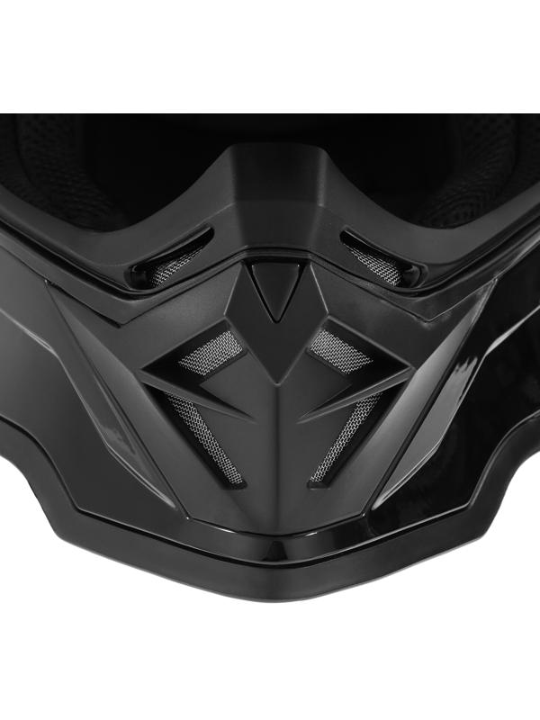 Шлем кроссовый, размер XL (60-61), модель - BLD-819-7, черный глянцевый