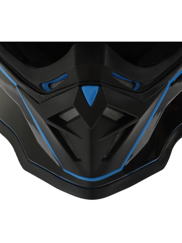 Шлем кроссовый, размер M (57-58), модель - BLD-819-7, черно-синий