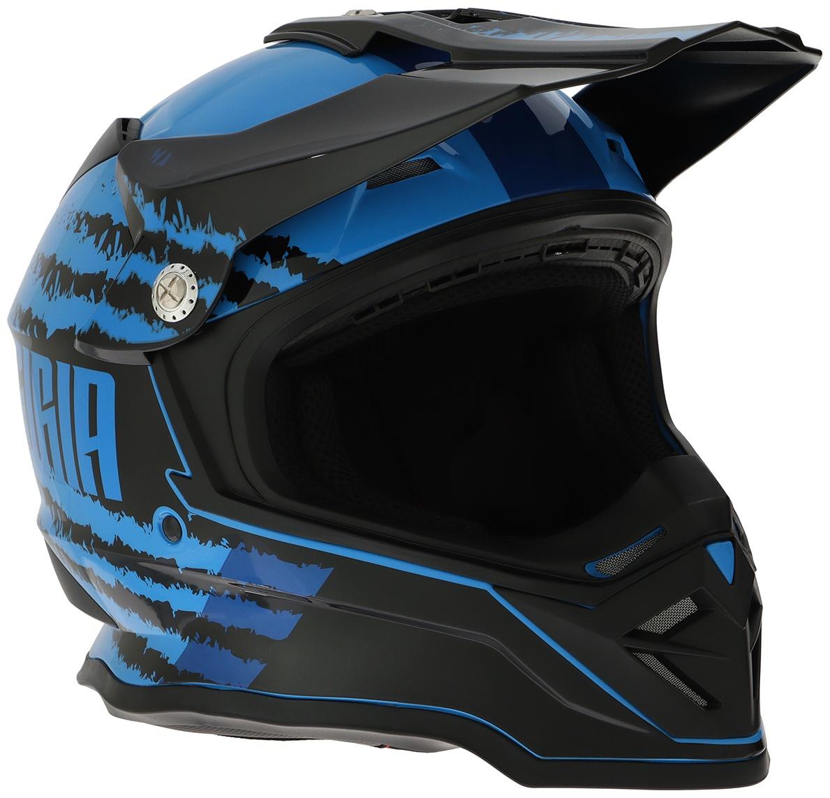 Шлем кроссовый, размер L (59-60), модель - BLD-819-7, черно-синий