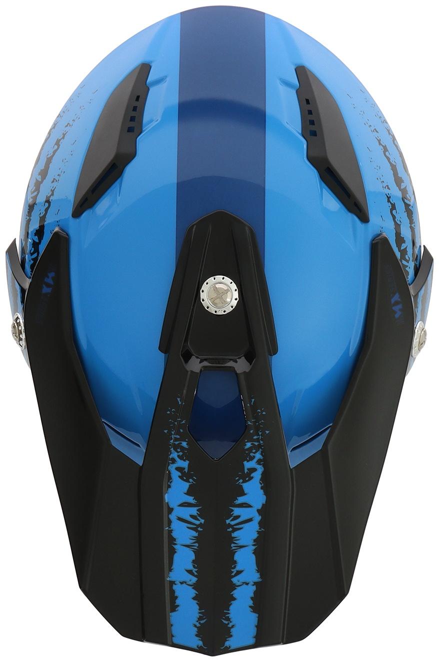 Шлем кроссовый, размер XL (60-61), модель - BLD-819-7, черно-синий