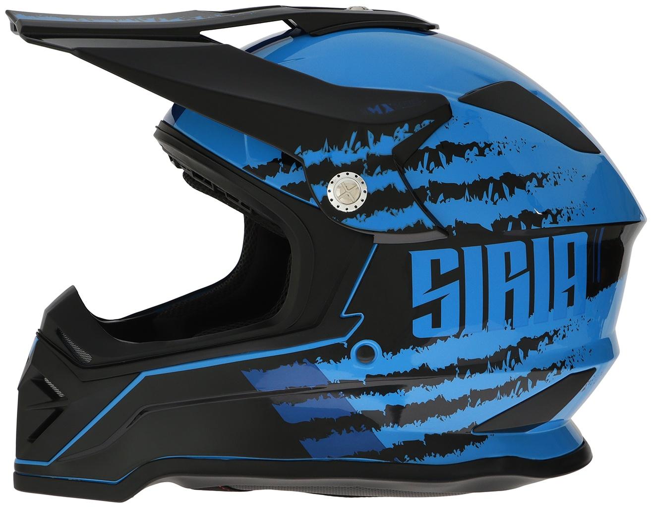 Шлем кроссовый, размер XL (60-61), модель - BLD-819-7, черно-синий