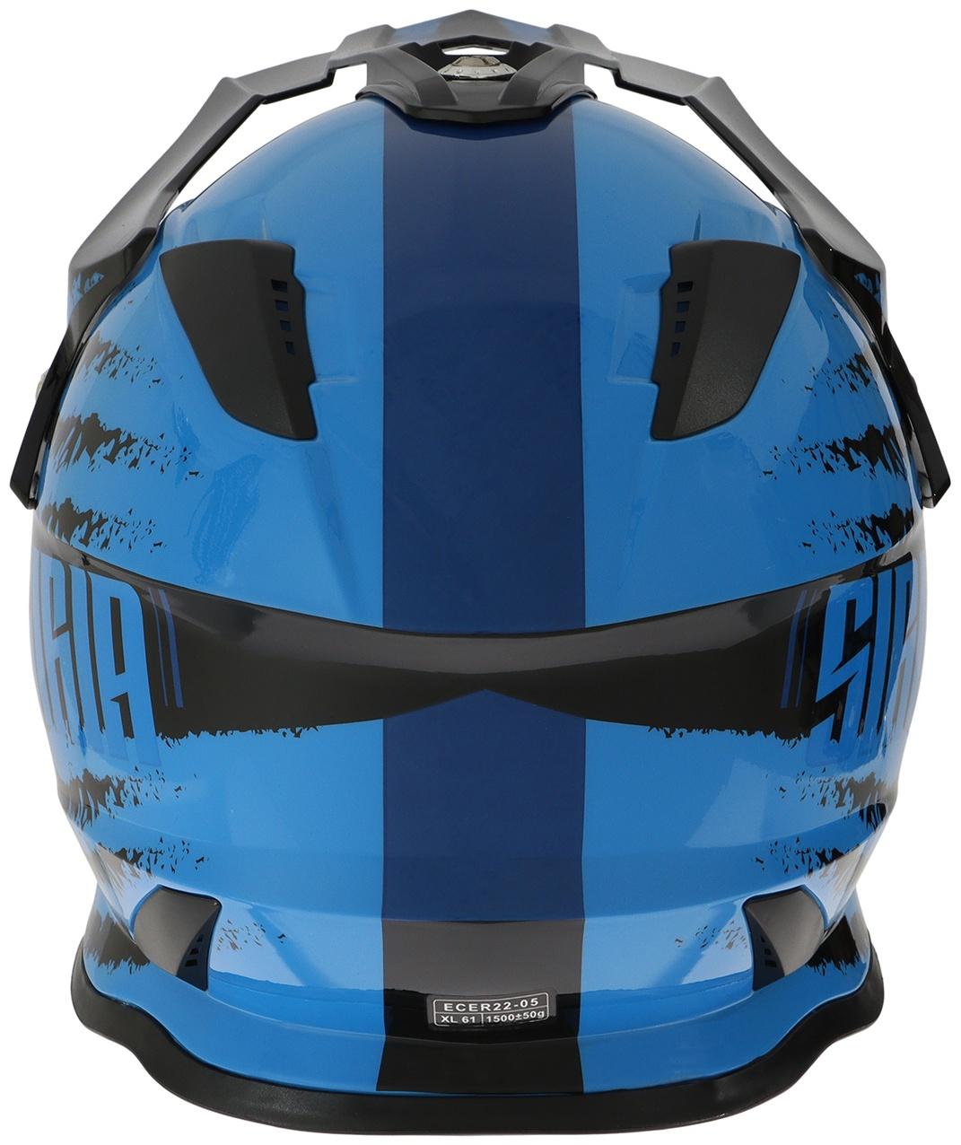 Шлем кроссовый, размер XL (60-61), модель - BLD-819-7, черно-синий