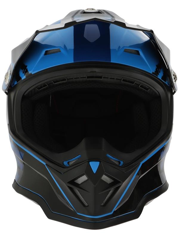 Шлем кроссовый, размер XL (60-61), модель - BLD-819-7, черно-синий