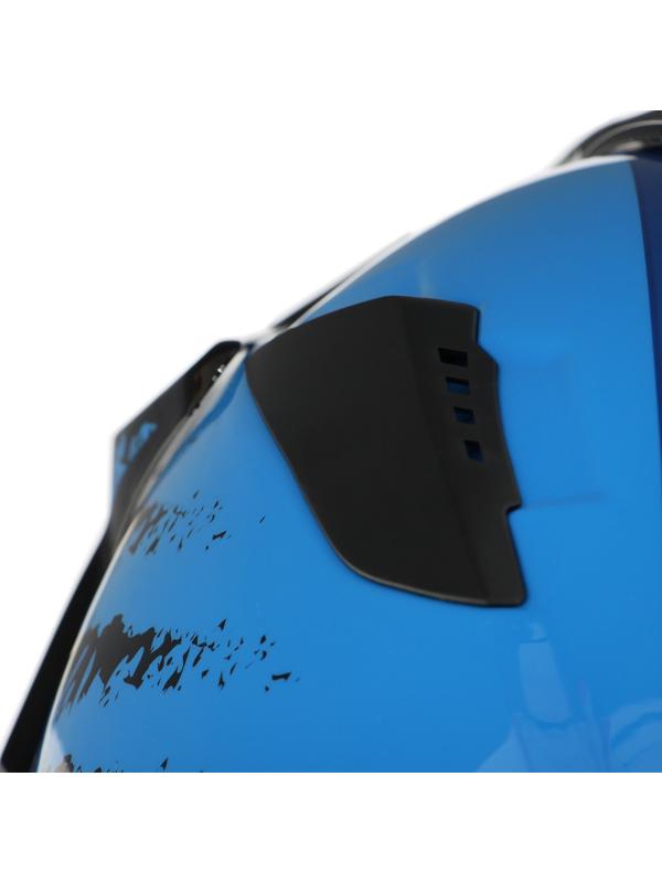 Шлем кроссовый, размер XL (60-61), модель - BLD-819-7, черно-синий