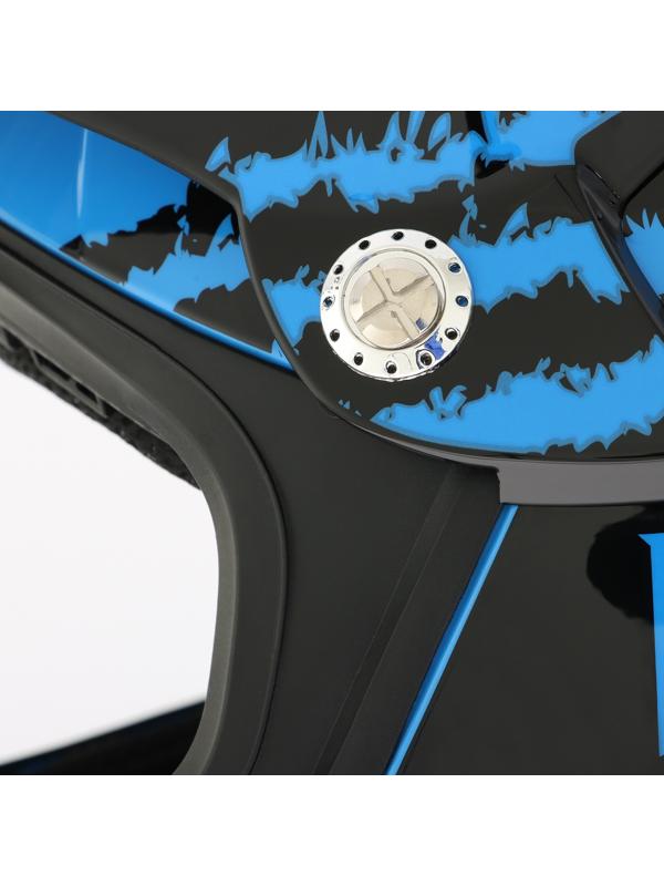 Шлем кроссовый, размер XXL (61), модель - BLD-819-7, черно-синий