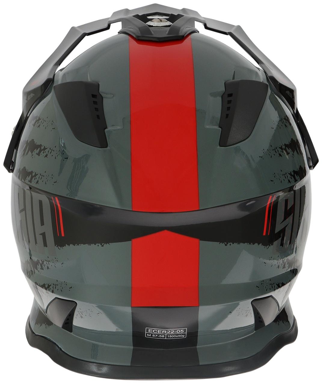 Шлем кроссовый, размер M (57-58), модель - BLD-819-7, черно-красный