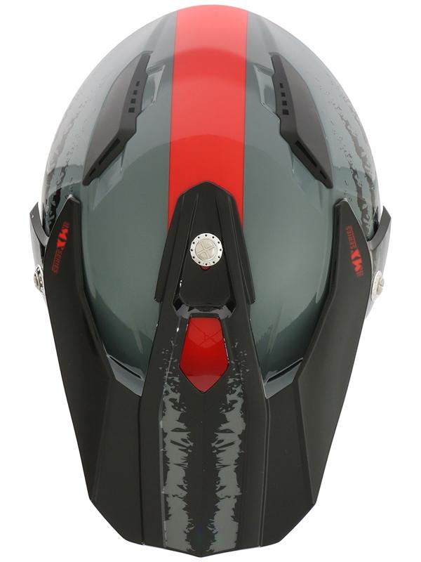 Шлем кроссовый, размер M (57-58), модель - BLD-819-7, черно-красный