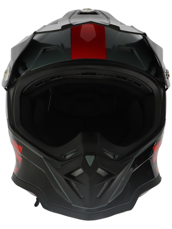 Шлем кроссовый, размер M (57-58), модель - BLD-819-7, черно-красный