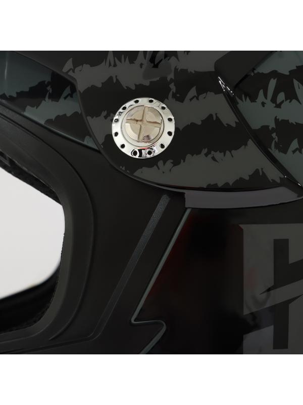 Шлем кроссовый, размер L (59-60), модель - BLD-819-7, черно-красный