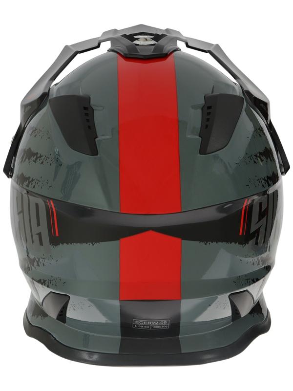 Шлем кроссовый, размер L (59-60), модель - BLD-819-7, черно-красный