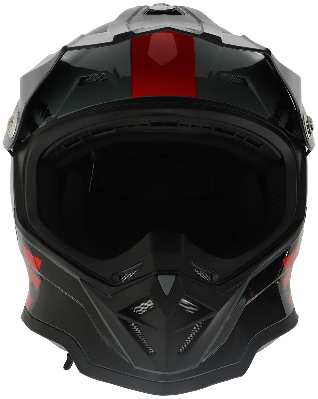 Шлем кроссовый, размер XXL (61), модель - BLD-819-7, черно-красный