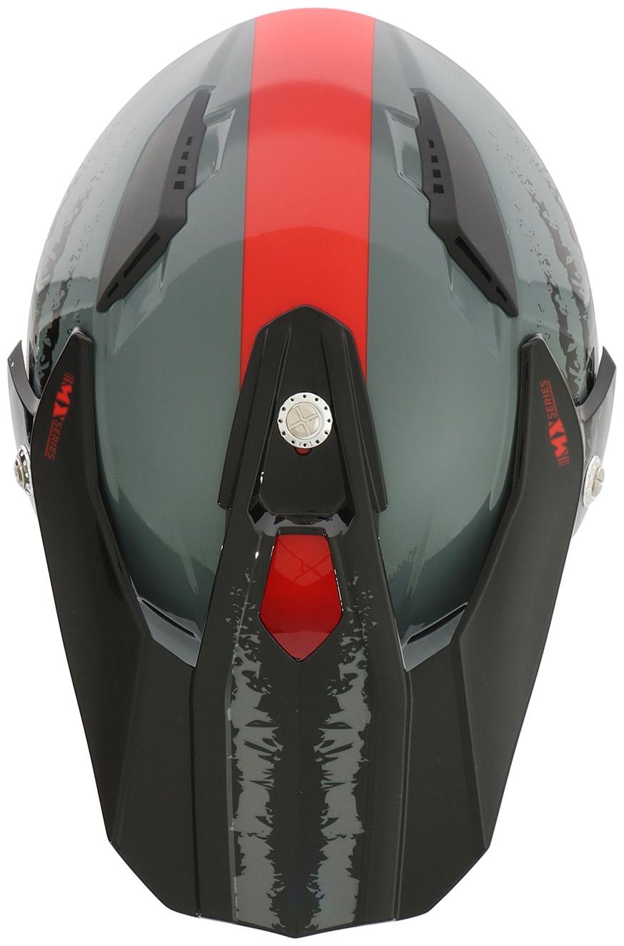 Шлем кроссовый, размер XXL (61), модель - BLD-819-7, черно-красный