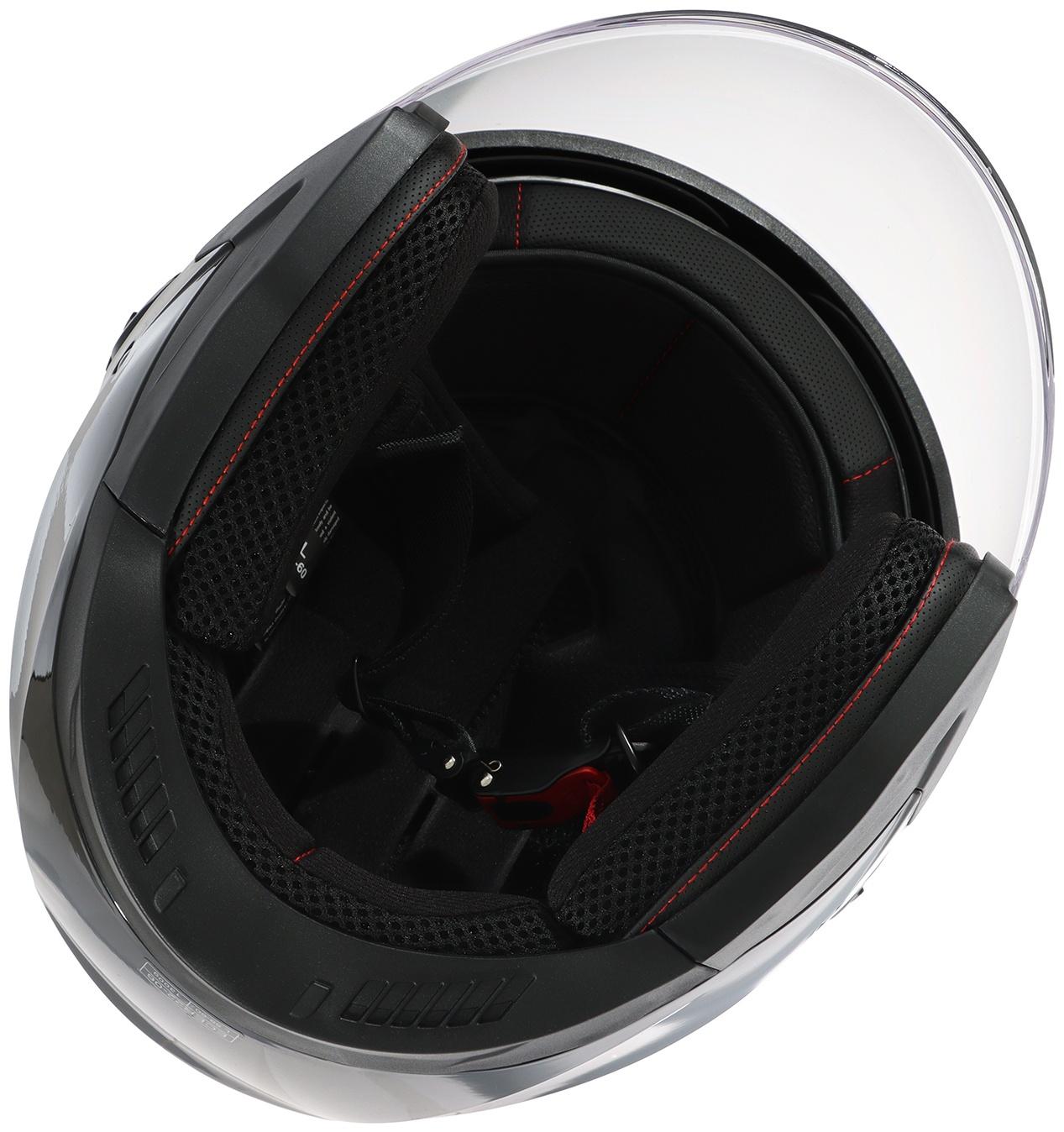 Шлем открытый с двумя визорами, размер M (57-58), модель - BLD-708E, черный глянцевый