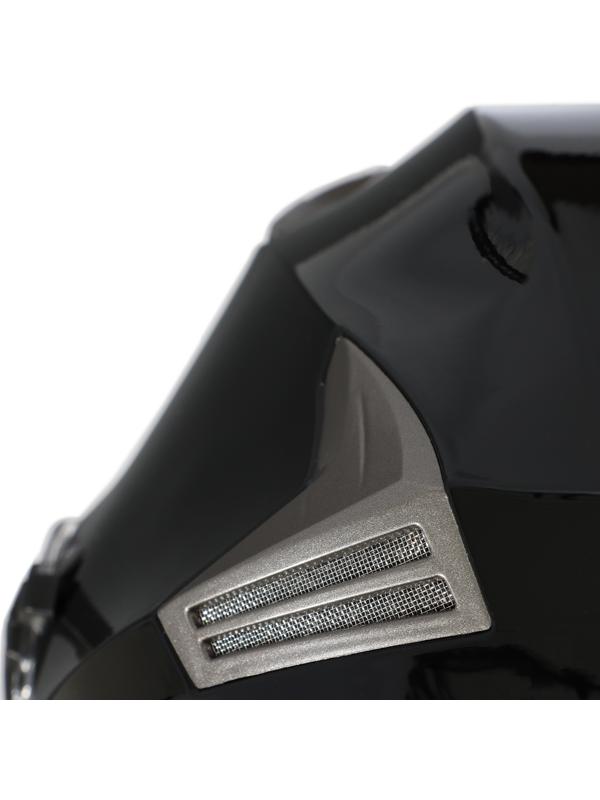 Шлем открытый с двумя визорами, размер L (59-60), модель - BLD-708E, черный глянцевый