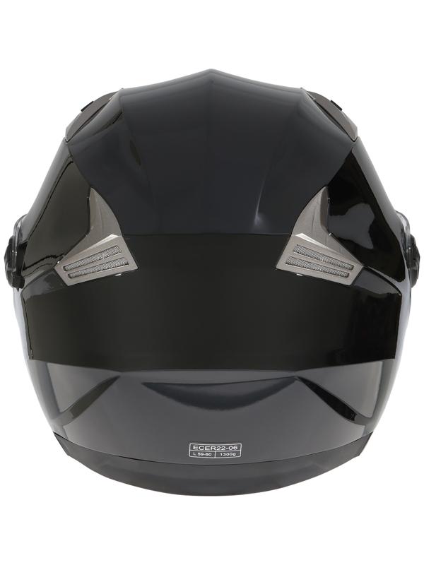 Шлем открытый с двумя визорами, размер L (59-60), модель - BLD-708E, черный глянцевый