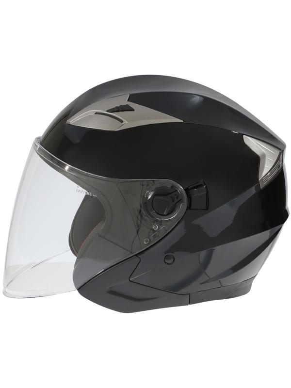 Шлем открытый с двумя визорами, размер L (59-60), модель - BLD-708E, черный глянцевый