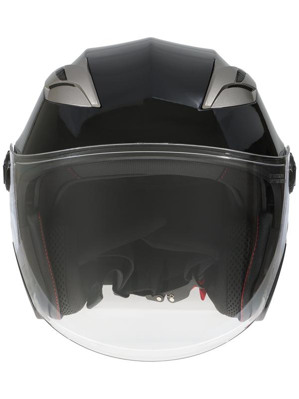 Шлем открытый с двумя визорами, размер XL (60-61), модель - BLD-708E, черный глянцевый