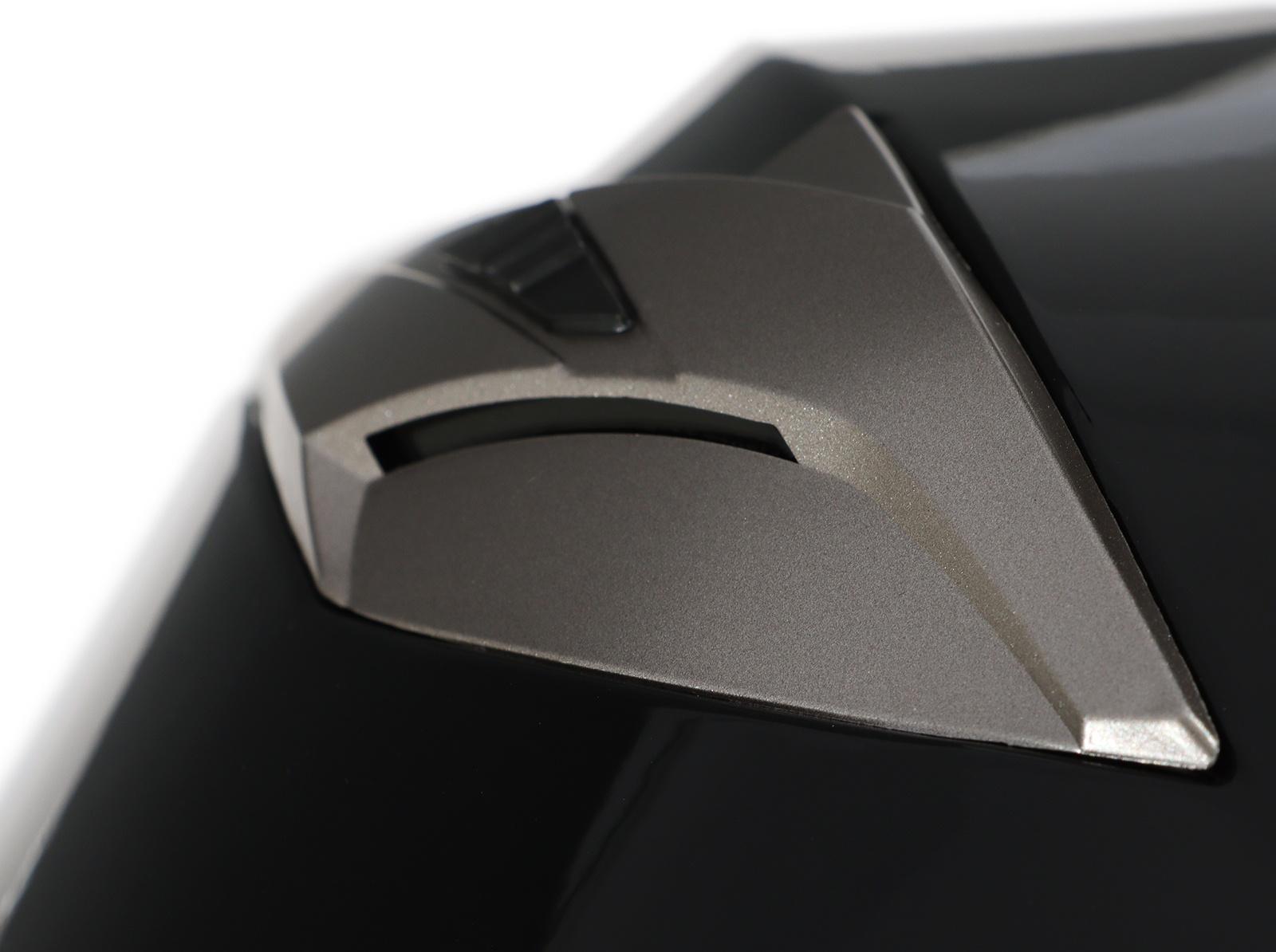 Шлем открытый с двумя визорами, размер XXL (61), модель - BLD-708E, черный глянцевый