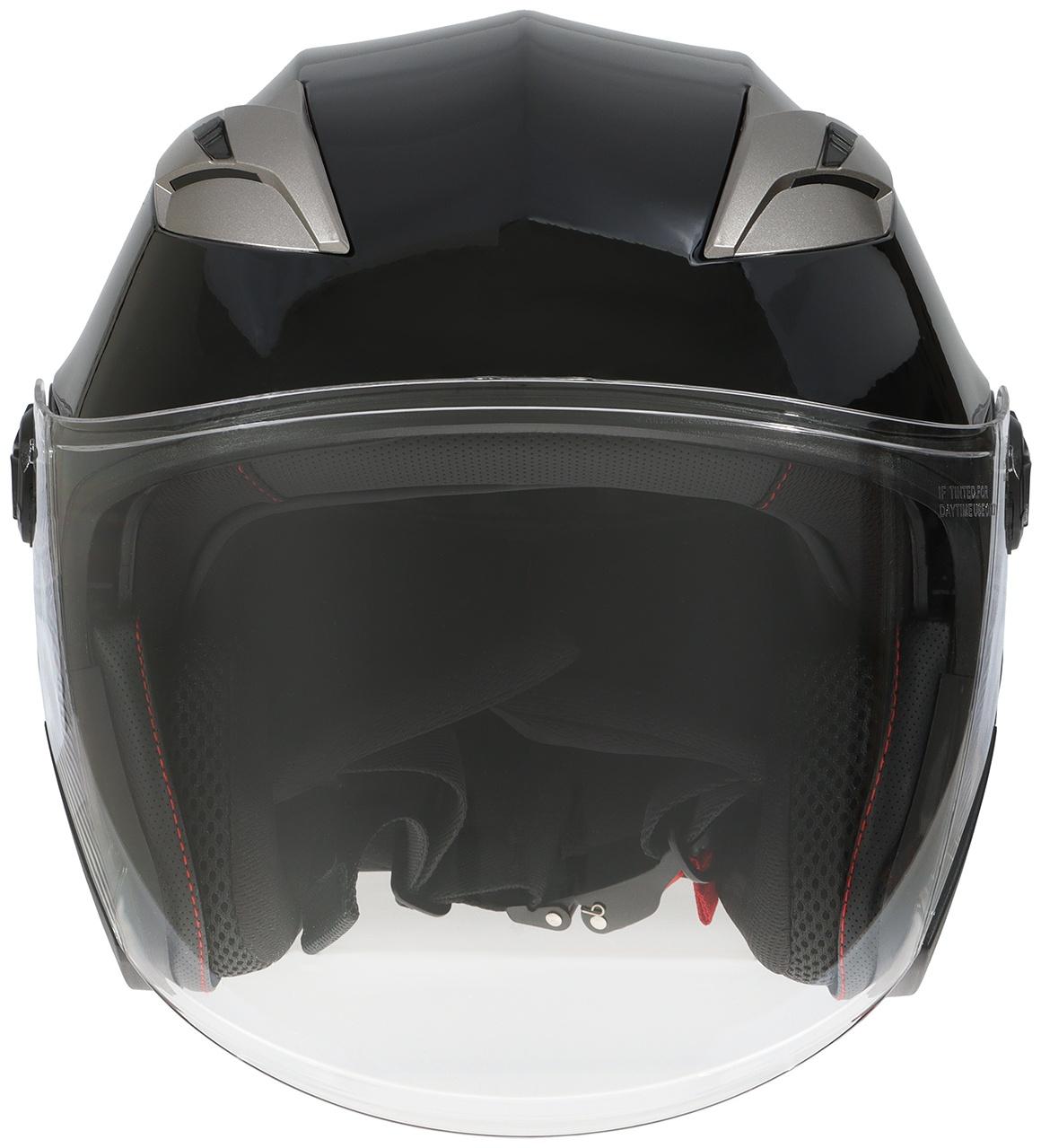 Шлем открытый с двумя визорами, размер XXL (61), модель - BLD-708E, черный глянцевый