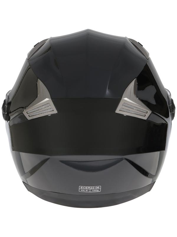 Шлем открытый с двумя визорами, размер XXL (61), модель - BLD-708E, черный глянцевый