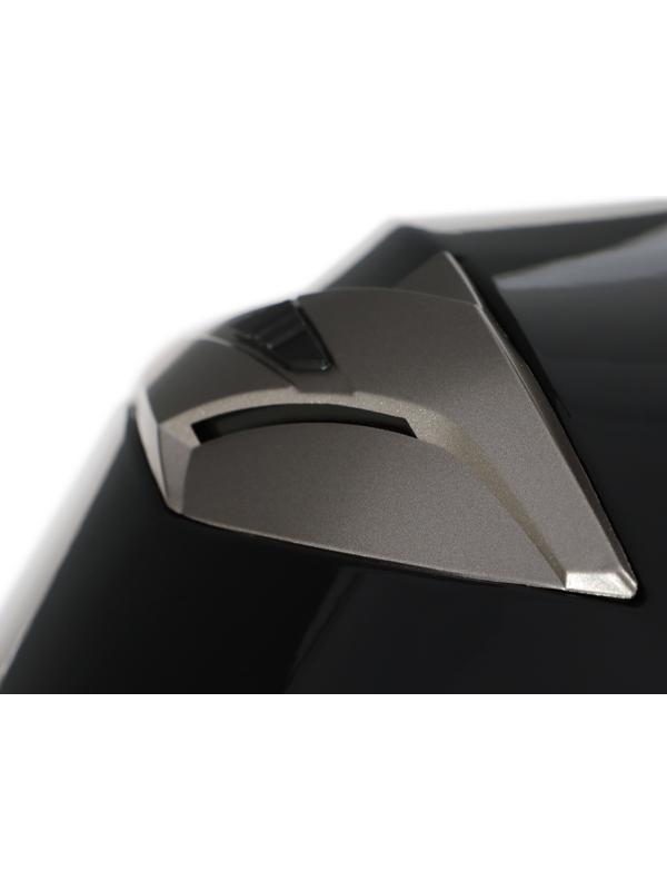 Шлем открытый с двумя визорами, размер XXL (61), модель - BLD-708E, черный глянцевый