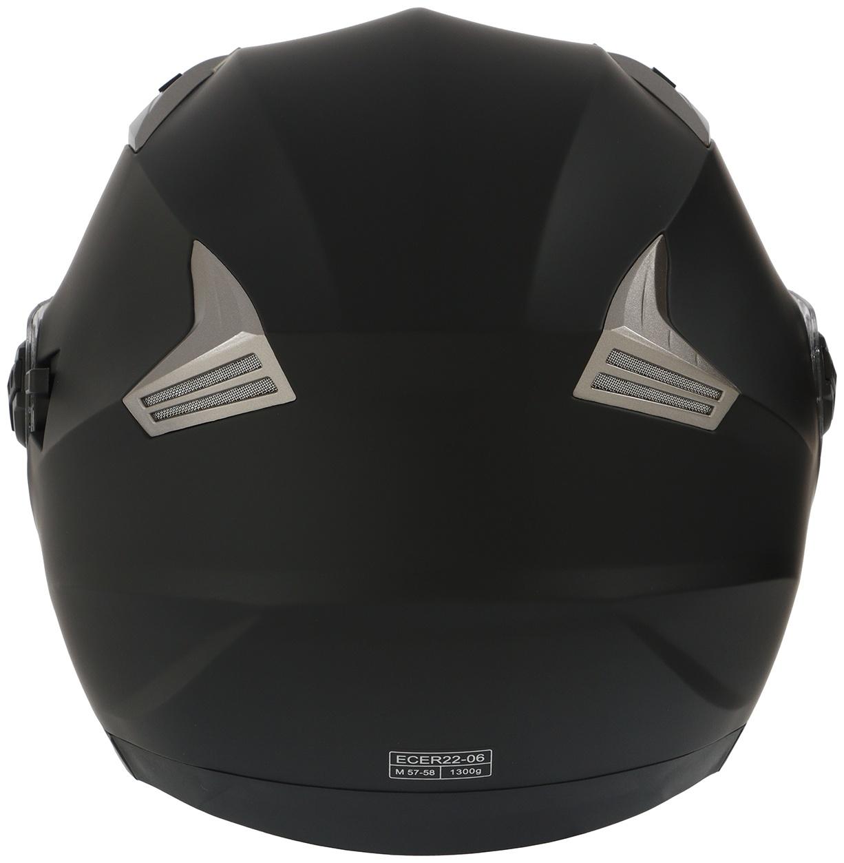 Шлем открытый с двумя визорами, размер M (57-58), модель - BLD-708E, черный матовый