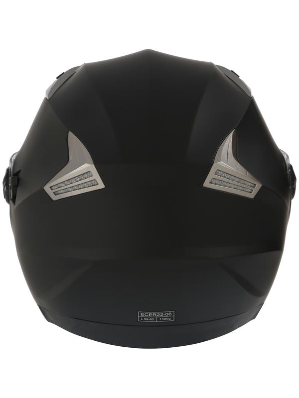 Шлем открытый с двумя визорами, размер L (59-60), модель - BLD-708E, черный матовый