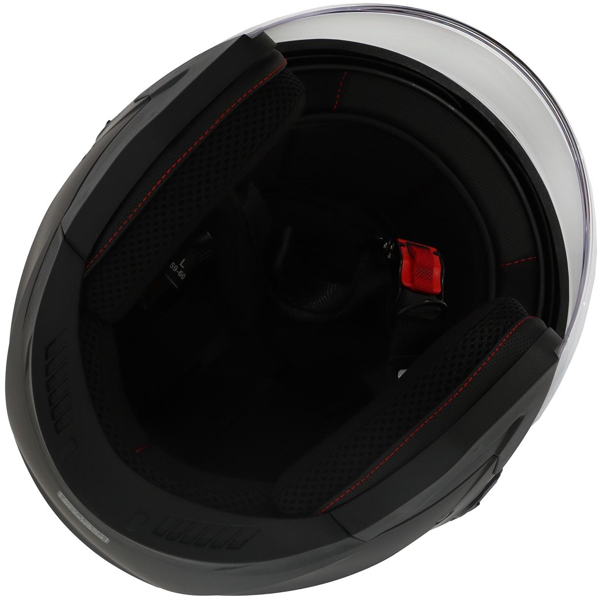 Шлем открытый с двумя визорами, размер XL (60-61), модель - BLD-708E, черный матовый