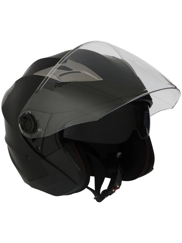 Шлем открытый с двумя визорами, размер XL (60-61), модель - BLD-708E, черный матовый